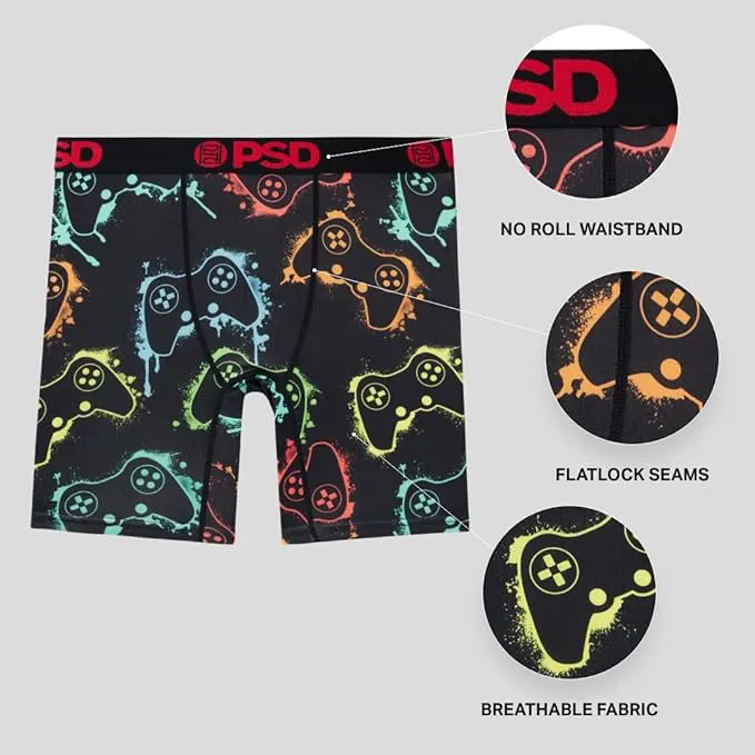 PSD Men's Multicolor Bones Boxer Briefs Small Underwear - 224180065-MUL-S