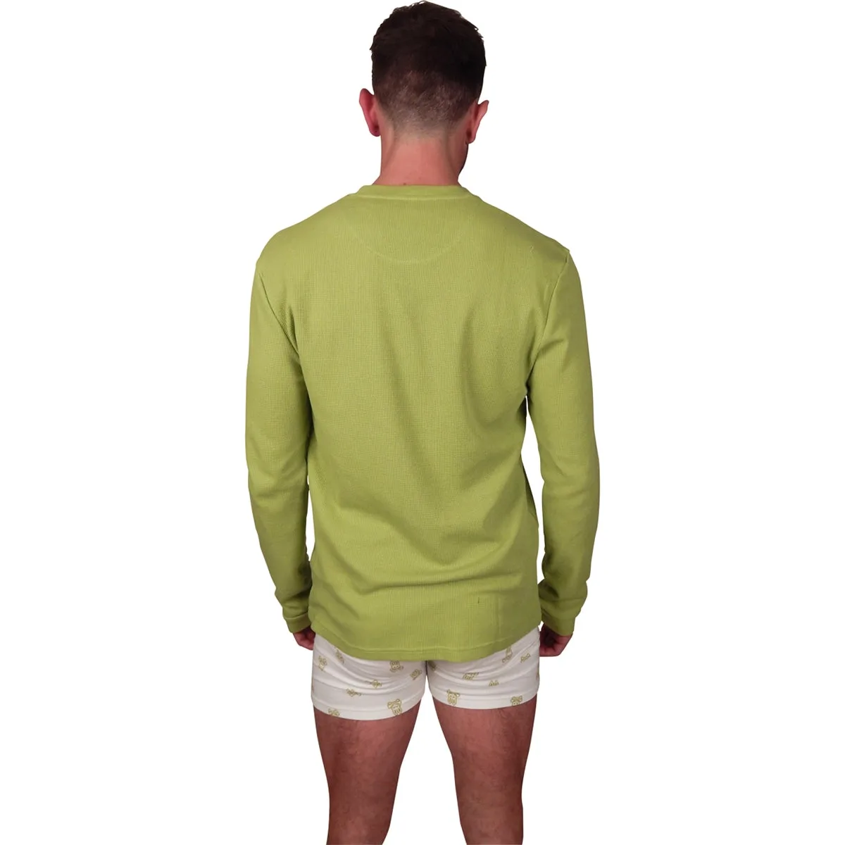 PSYCHO BUNNY - "WAFFLE THERMAL" Shirt in Macaw Green