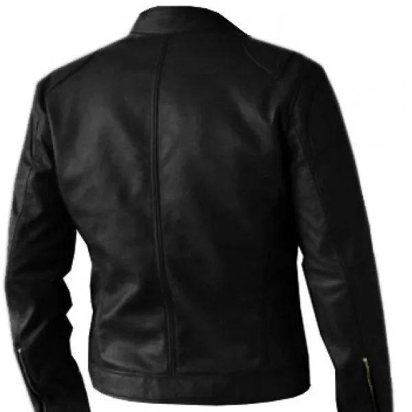 Pure Black Leather Jacket