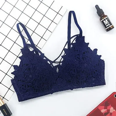 Push Up Bras For Women Sexy Lingerie Lace Floral Embroidery Brassiere Bra Underwear Seamless Wireless BH Bralette soutien gorge