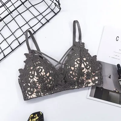 Push Up Bras For Women Sexy Lingerie Lace Floral Embroidery Brassiere Bra Underwear Seamless Wireless BH Bralette soutien gorge