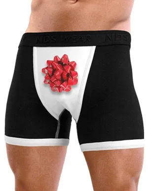 Red Present Boxer Brief Mens Sexy Funny Underwear