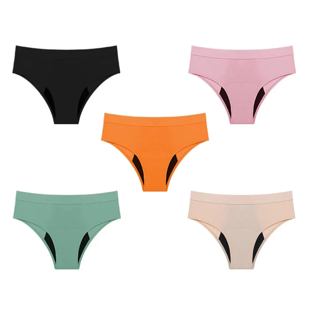 Reusable Washable Incontinence Panties Women Bamboo Discharge Bladder Control Panties 4 Layers Period Panties