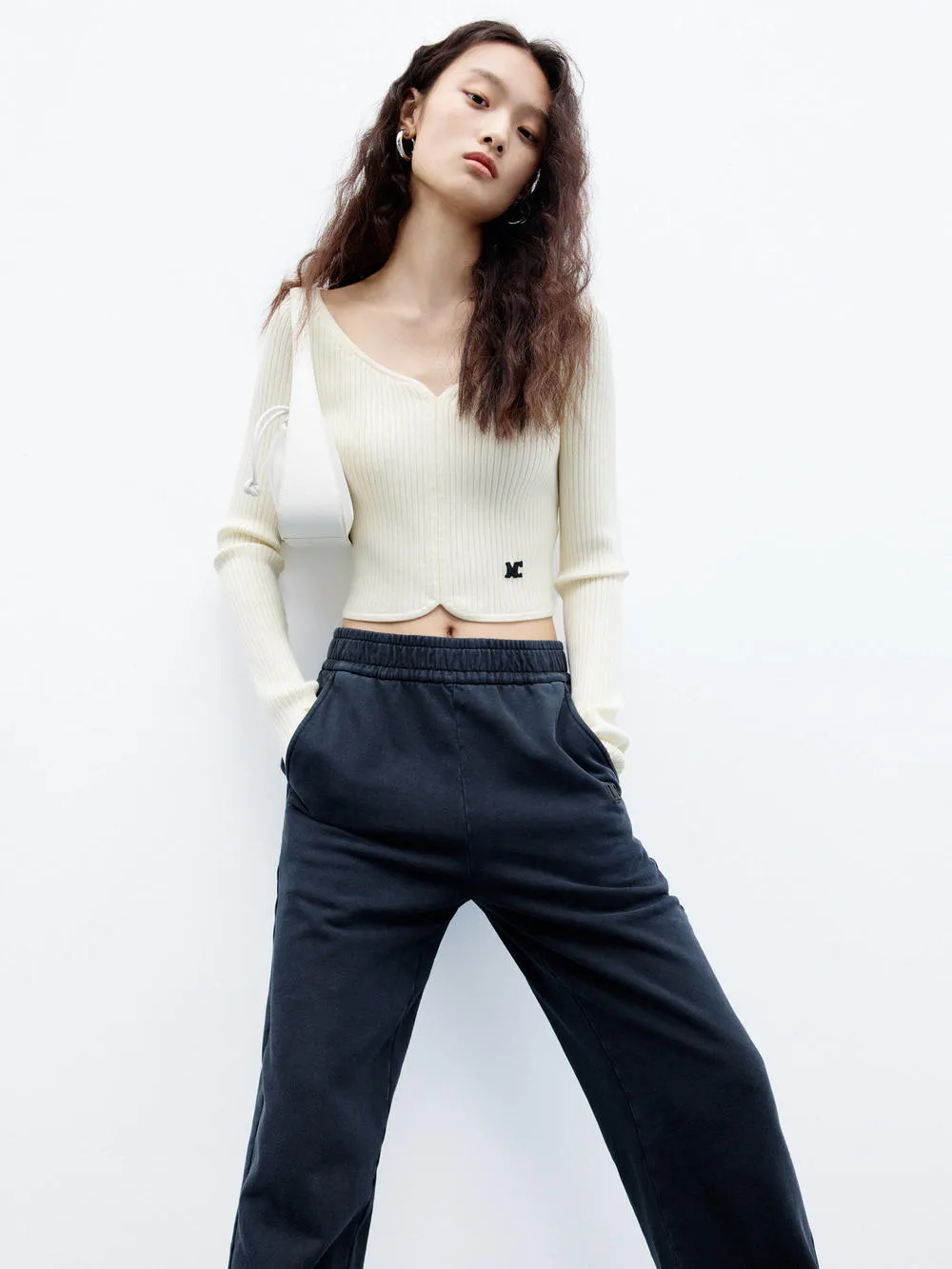 Ribbed Cropped Knit Top