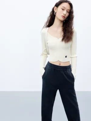 Ribbed Cropped Knit Top