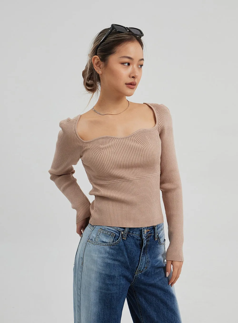 Ribbed Knit Top CF313