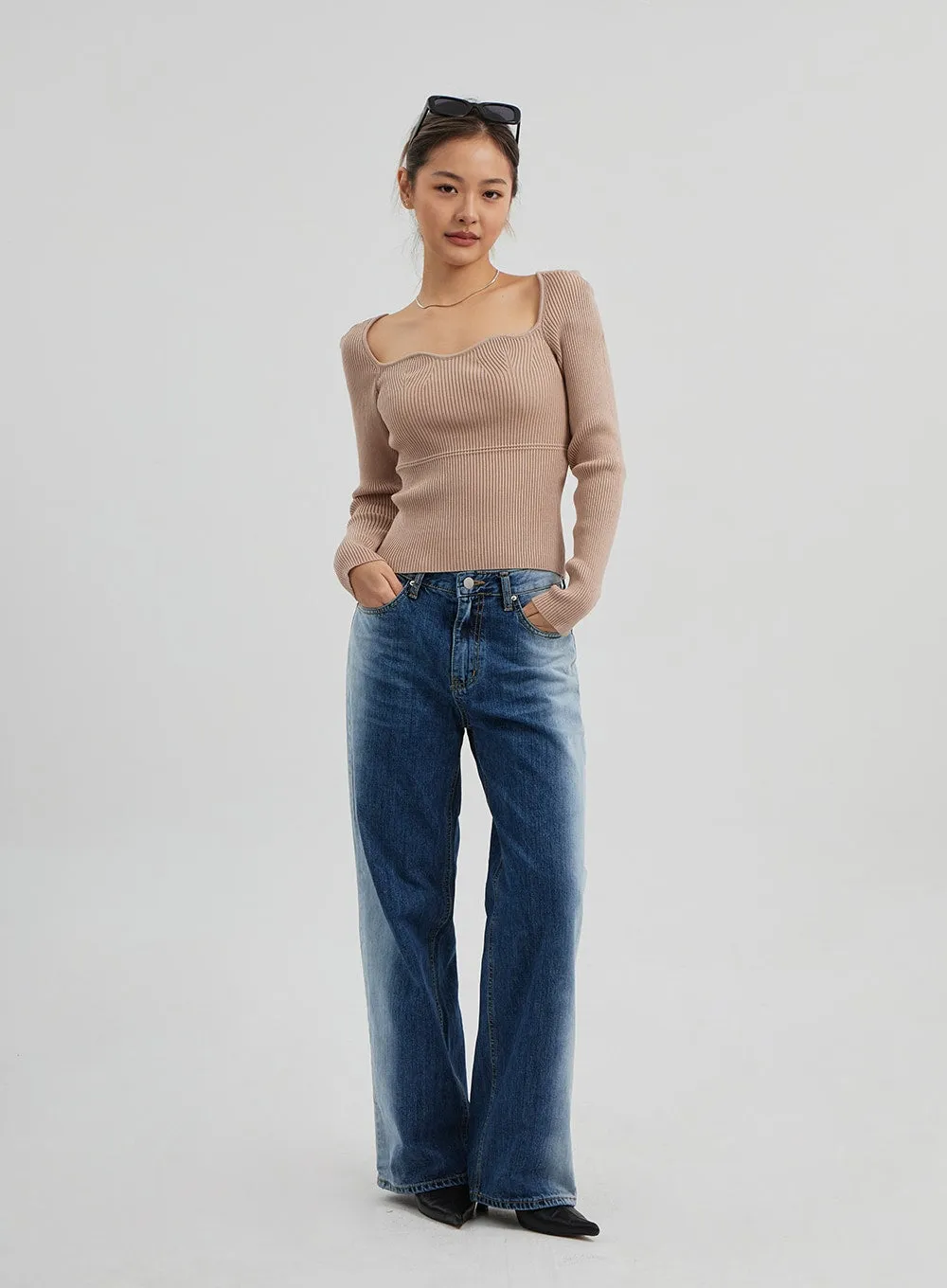 Ribbed Knit Top CF313