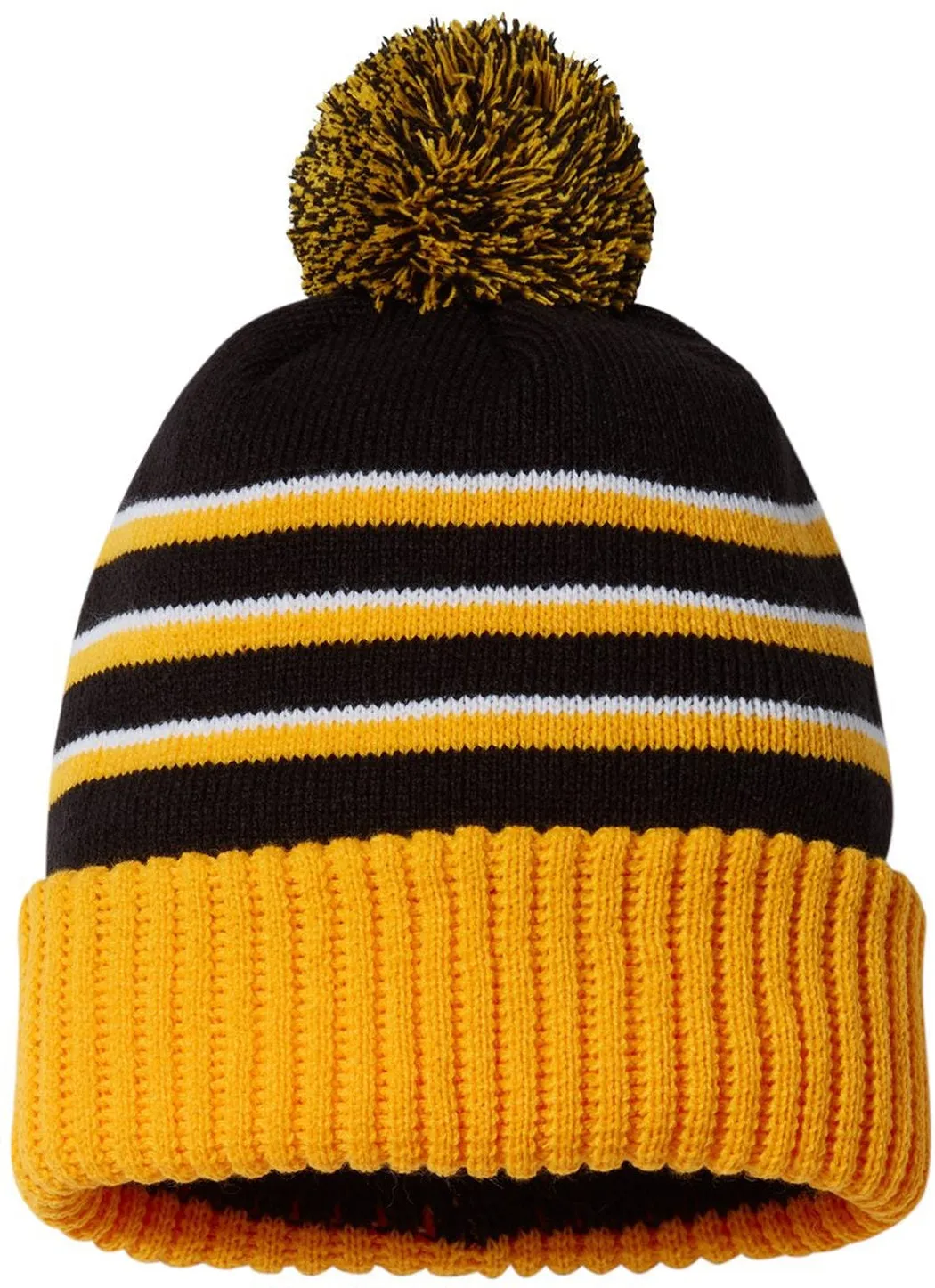 Richardson Stripe Pom Cuffed Beanie