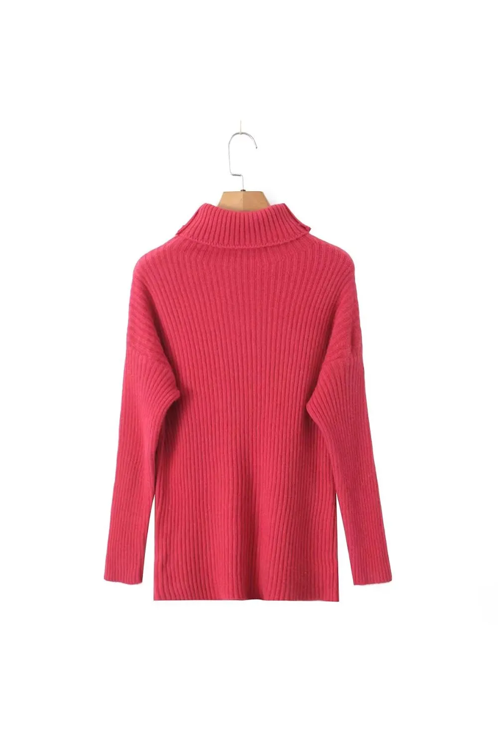 'Robin' High-Neck Long-Sleeve Pullover Sweater