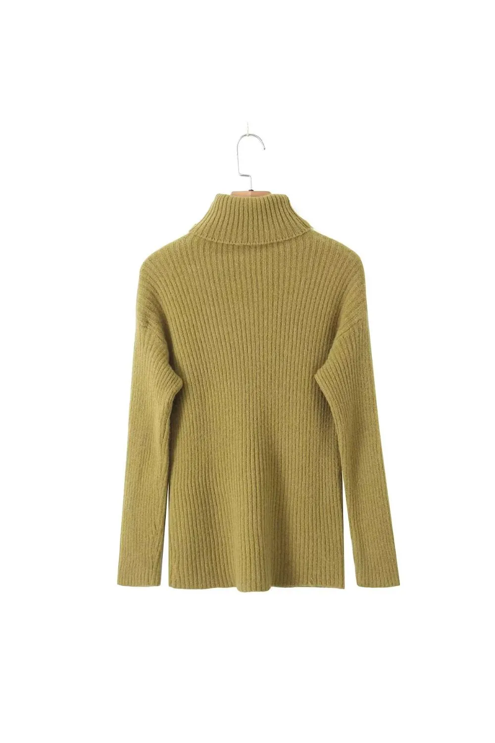 'Robin' High-Neck Long-Sleeve Pullover Sweater