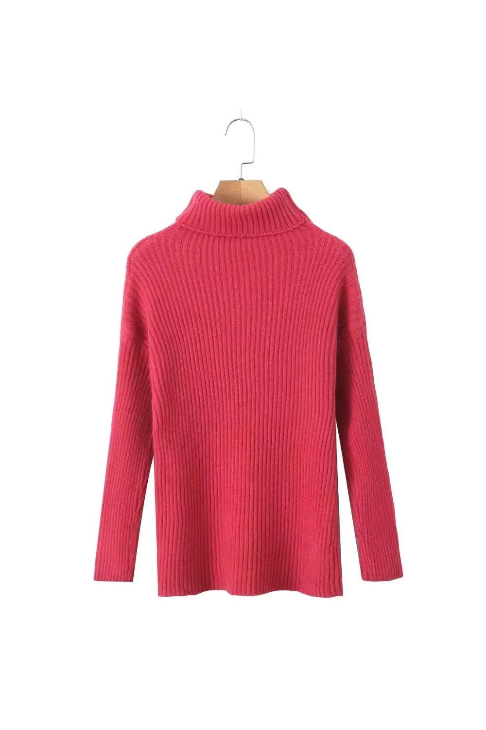 'Robin' High-Neck Long-Sleeve Pullover Sweater