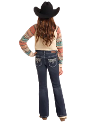 Rock and Roll Girls Scallop Emblem Bootcut - Dark Vintage - BG4MD05372