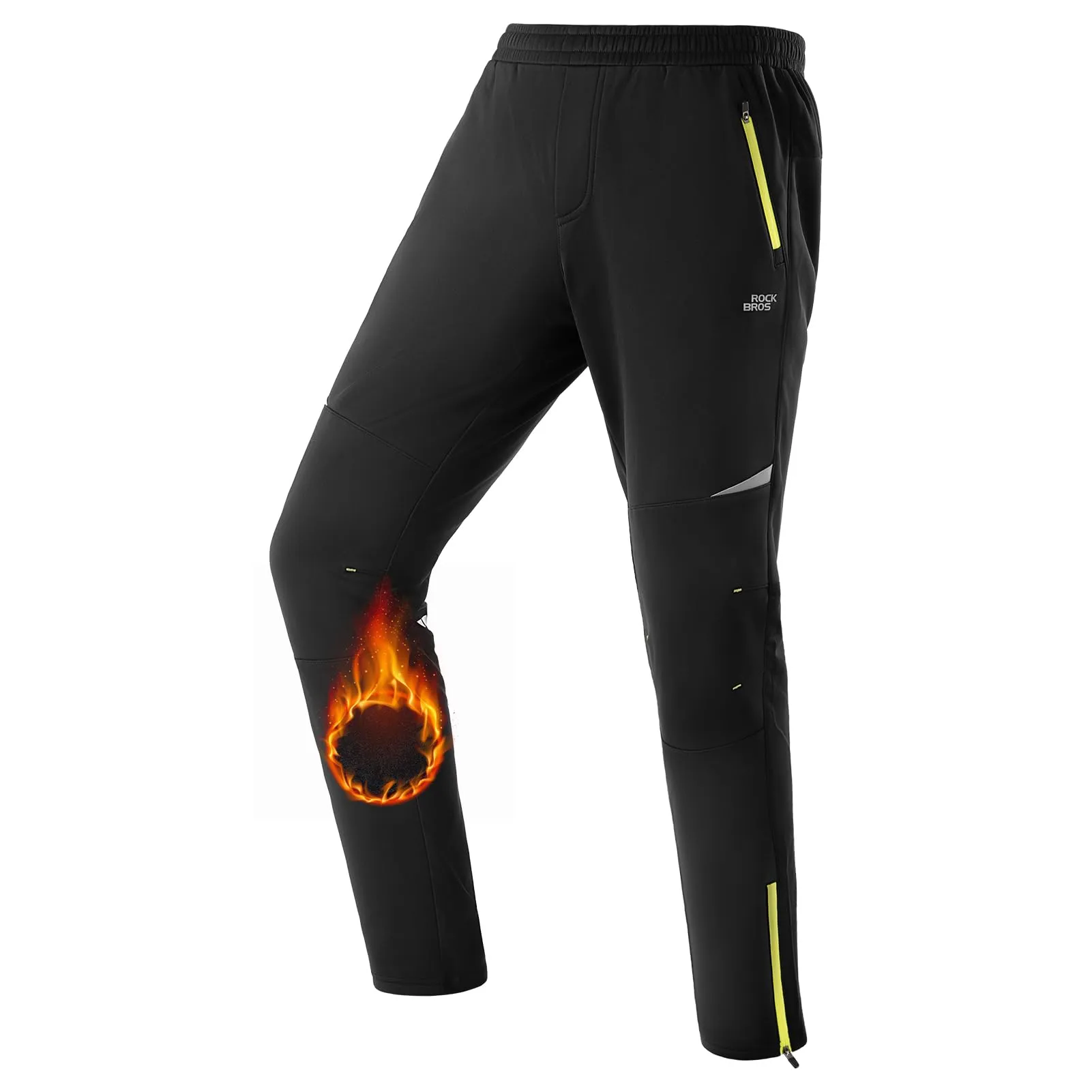 ROCKBROS Winter Thermal Tights Windproof Bike Cycling Pants for Running Outdoor Hiking Gear