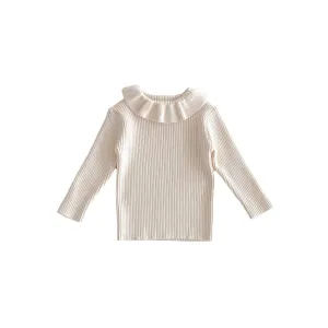 Ruffle Neckline Fall Sweater