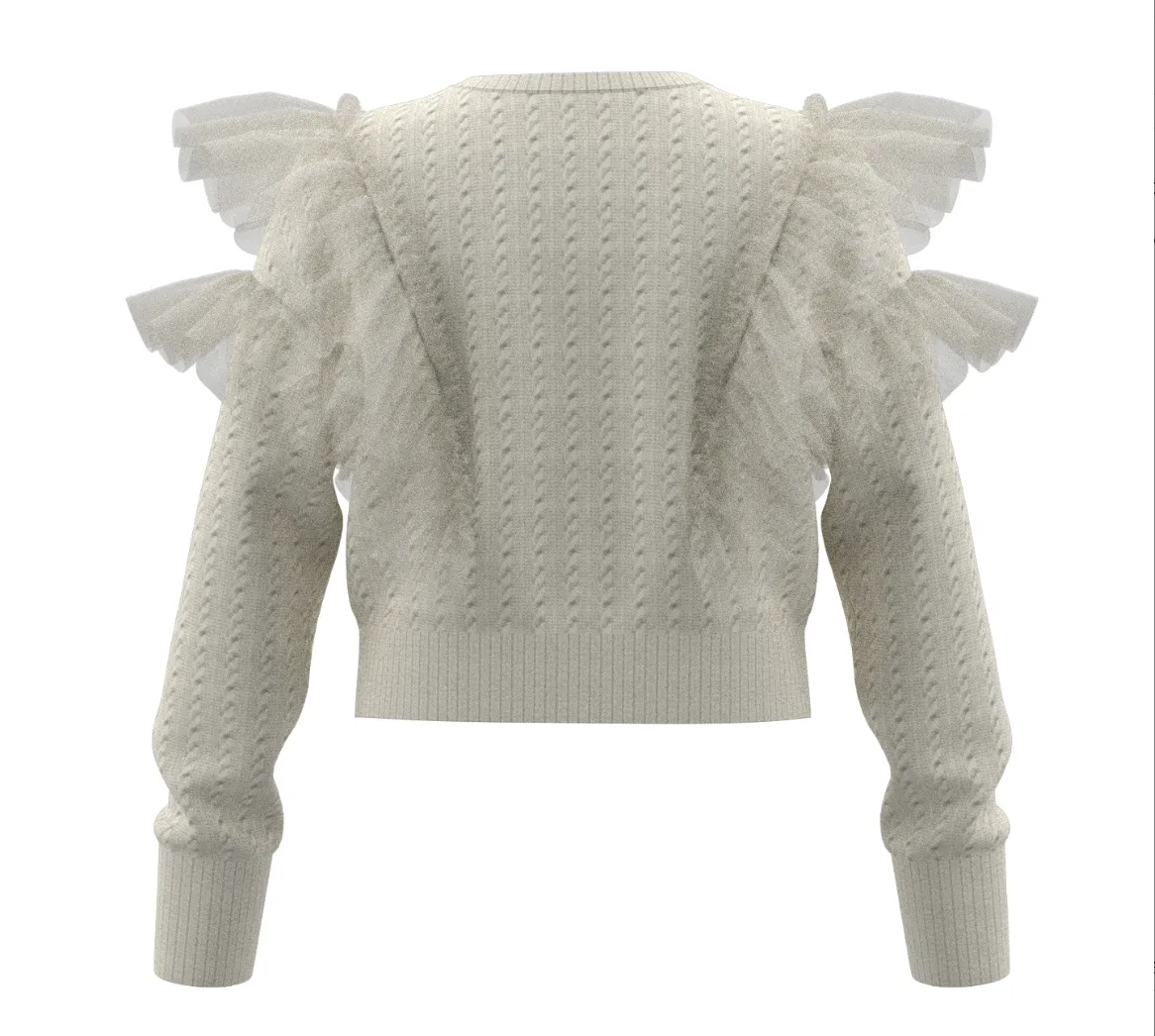 Ruffle Sweater Knit Top