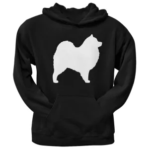 Samoyed Silhouette Black Adult Hoodie