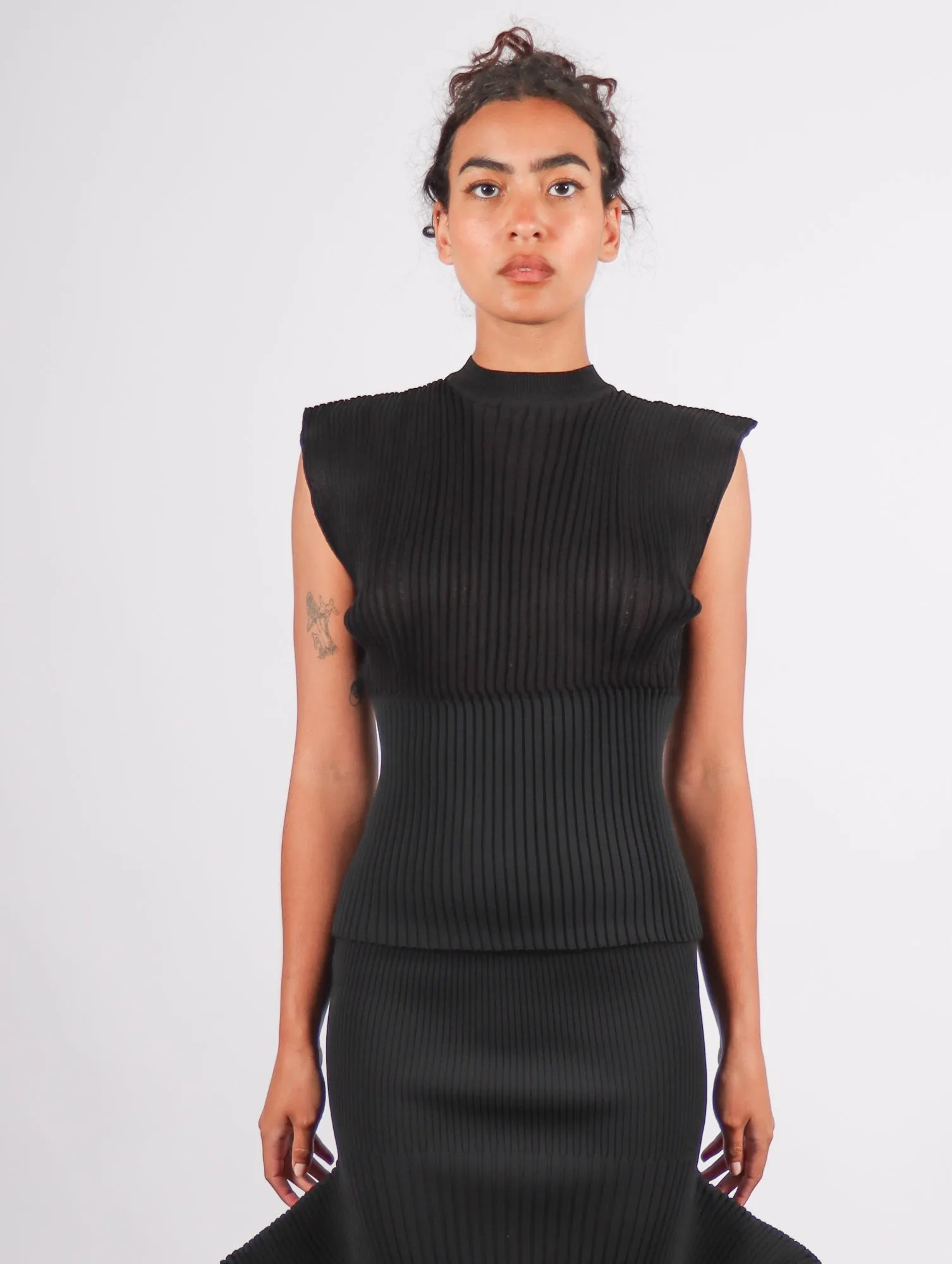 Sensu Knit Top in Black by Issey Miyake