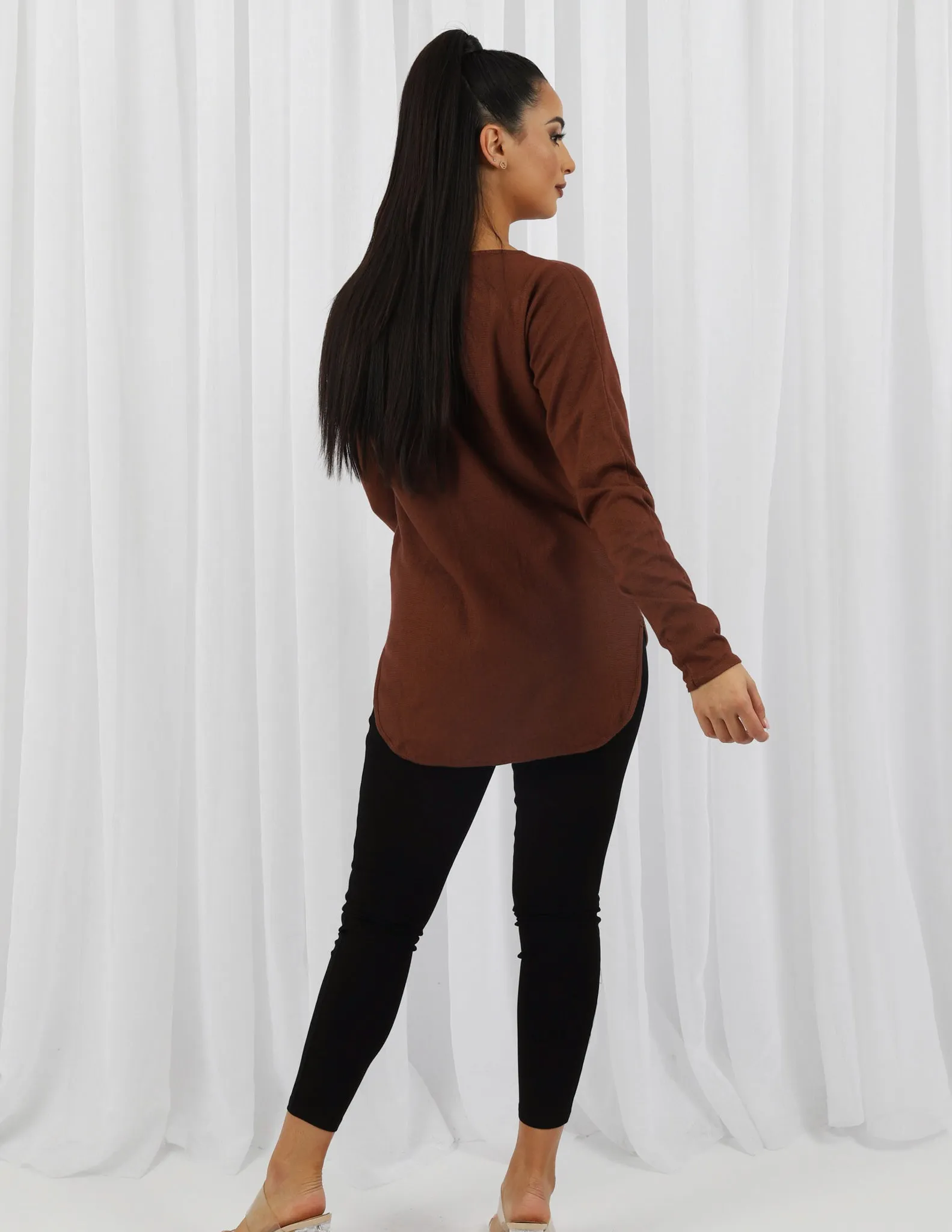 Short Knit Loop Top - Dark Shades