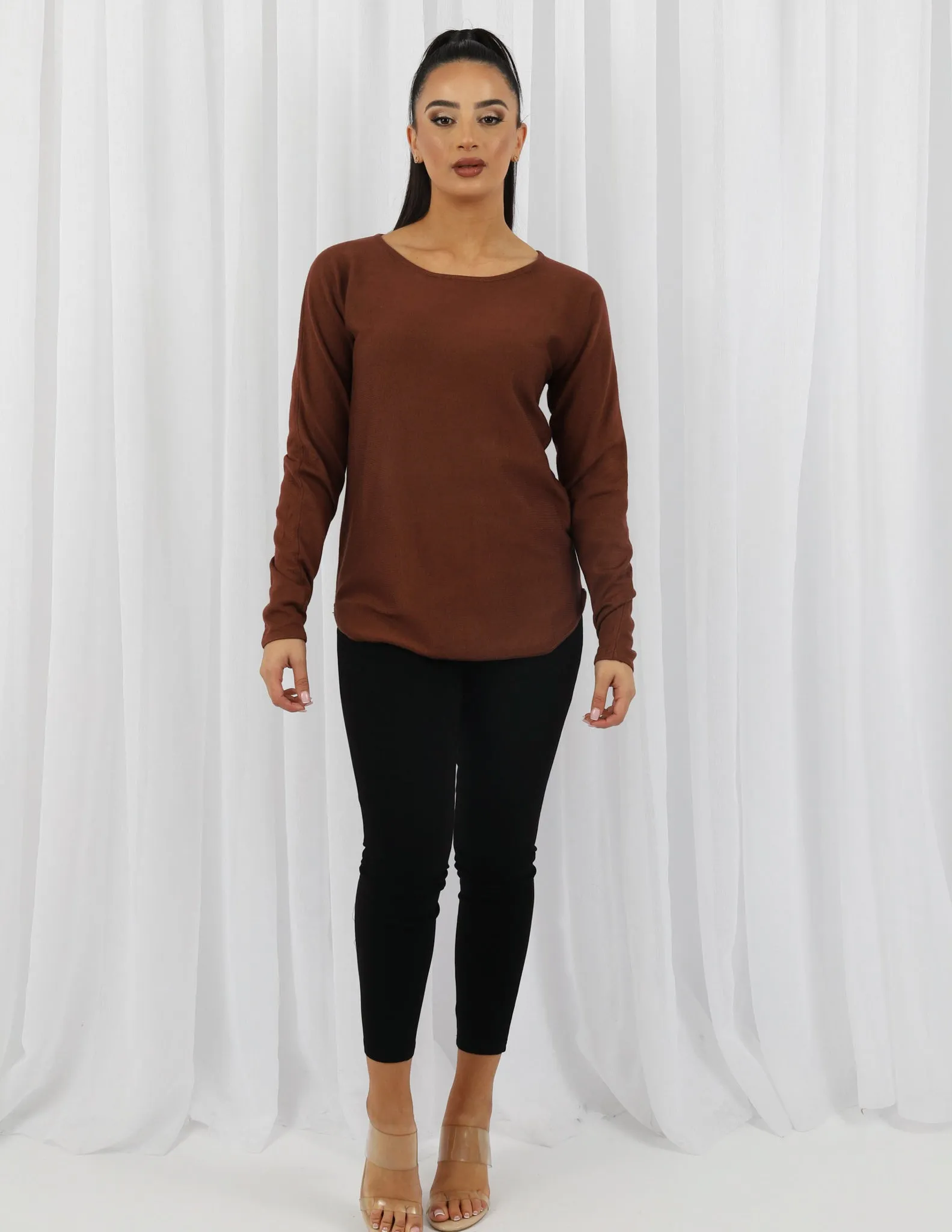 Short Knit Loop Top - Dark Shades