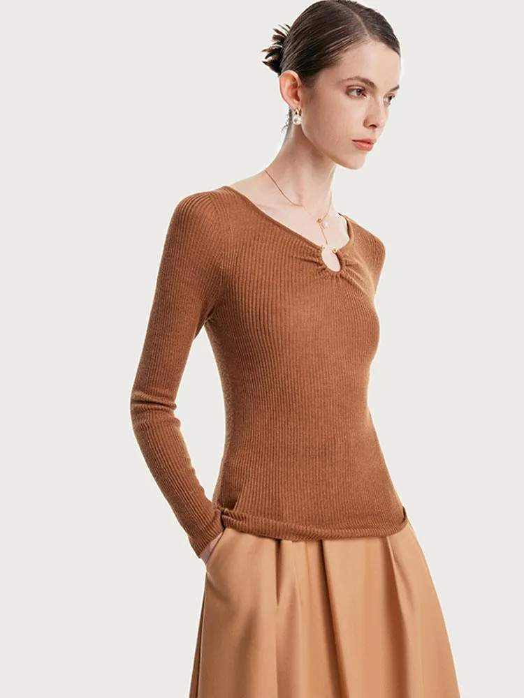 Silk Woolen Knit Top