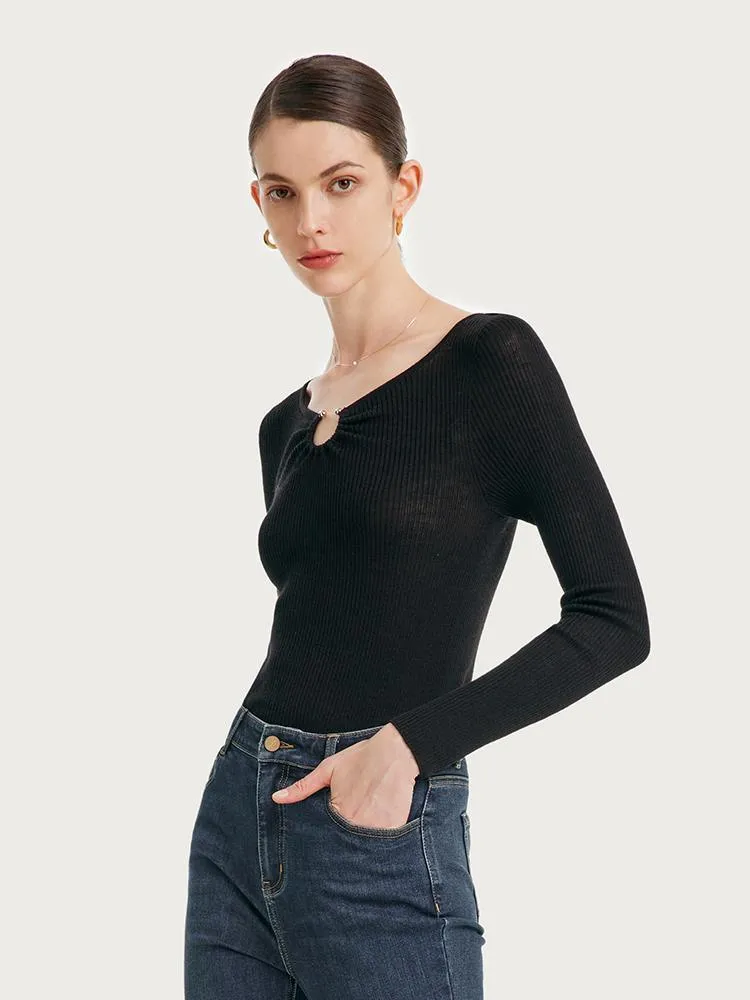 Silk Woolen Knit Top