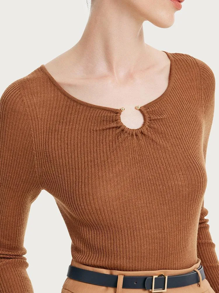 Silk Woolen Knit Top