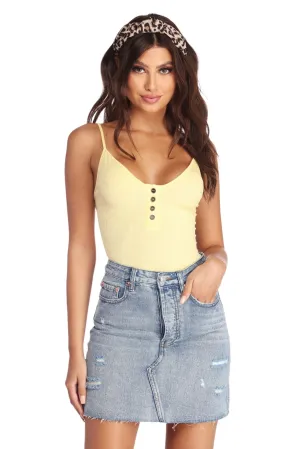 Simply Ribbed Spaghetti Strap Top