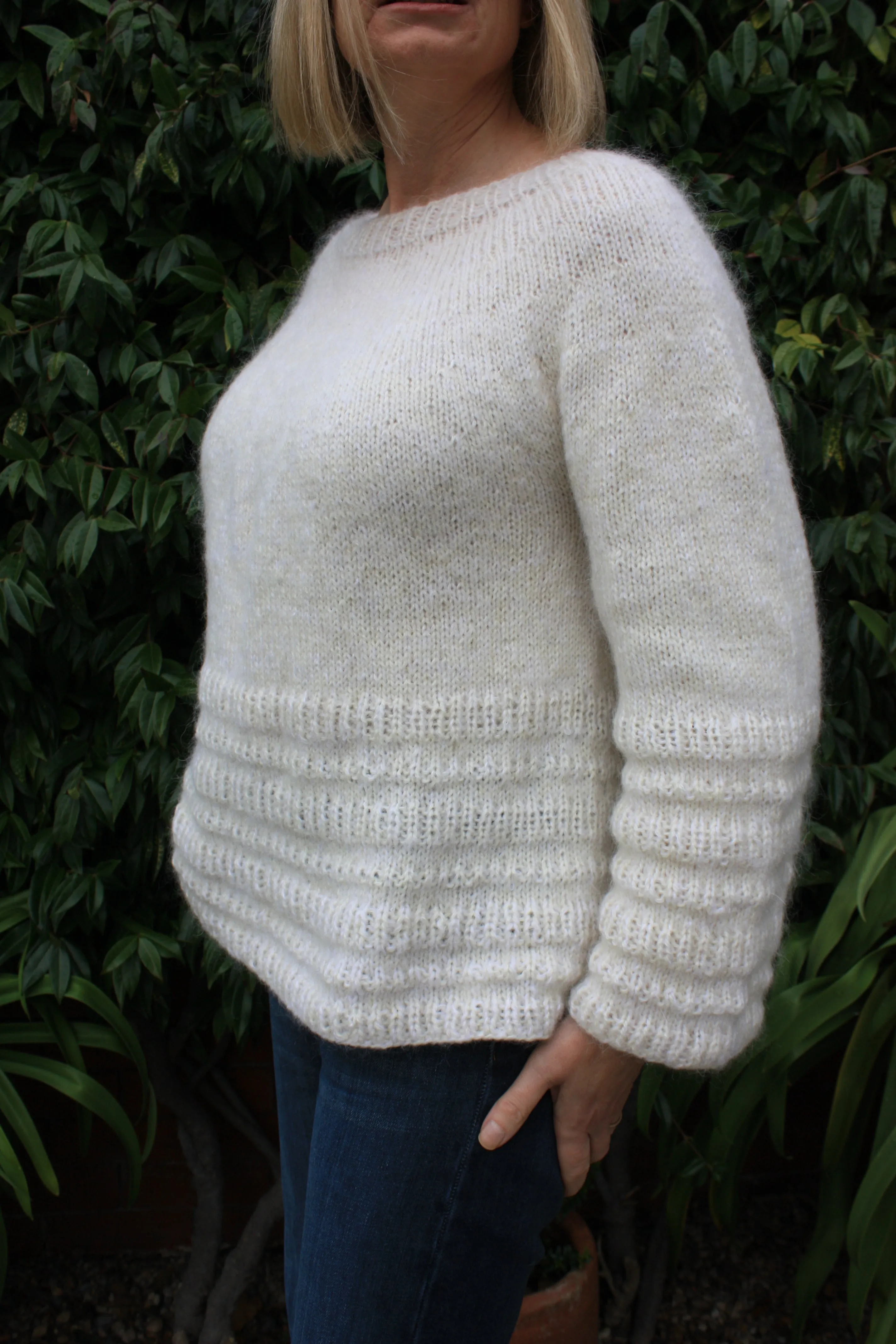 Skaftafell Sweater - Easy seamless top down sweater knitting pattern