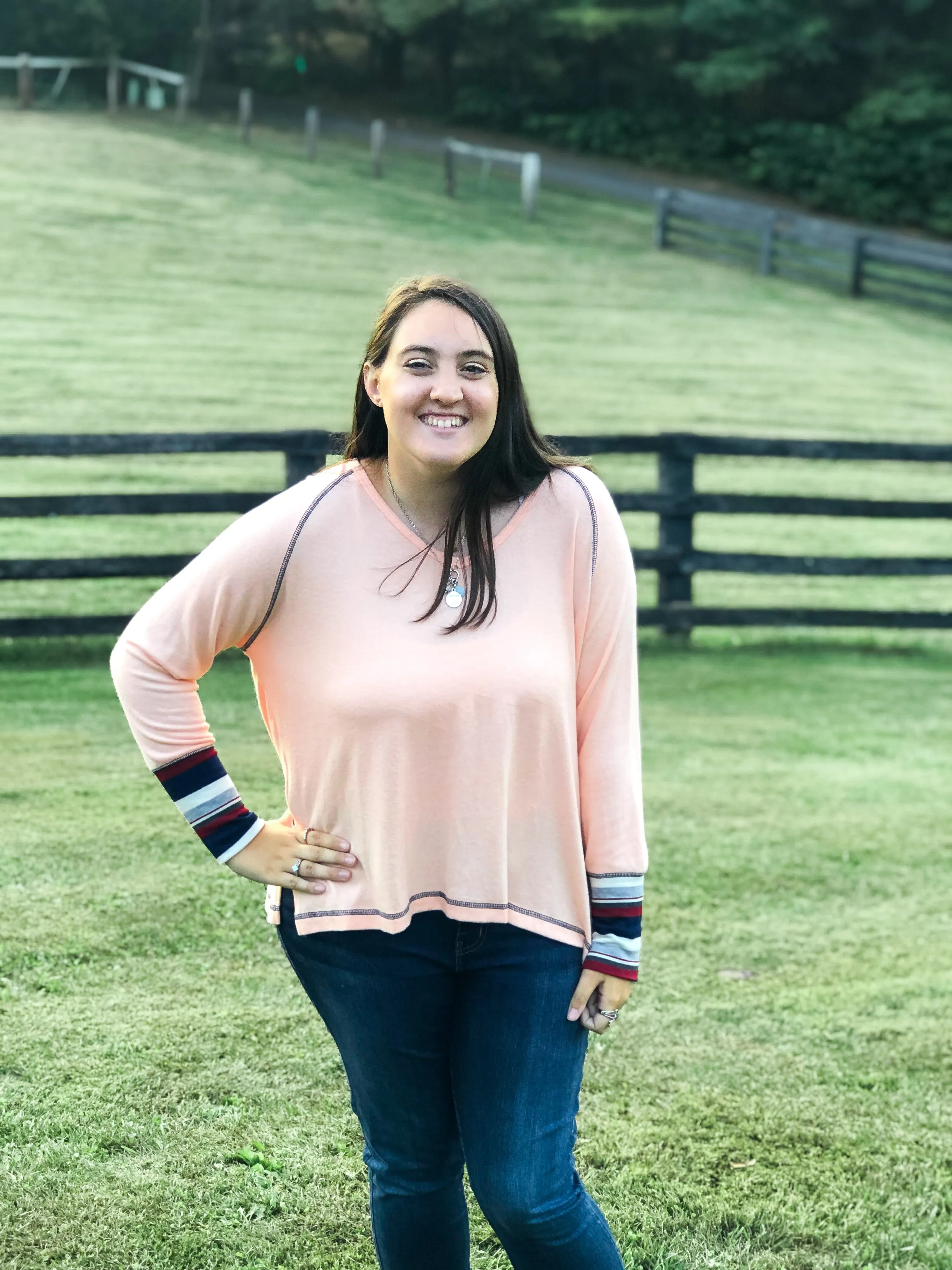 Soft and Sweet Knit Top: Peach