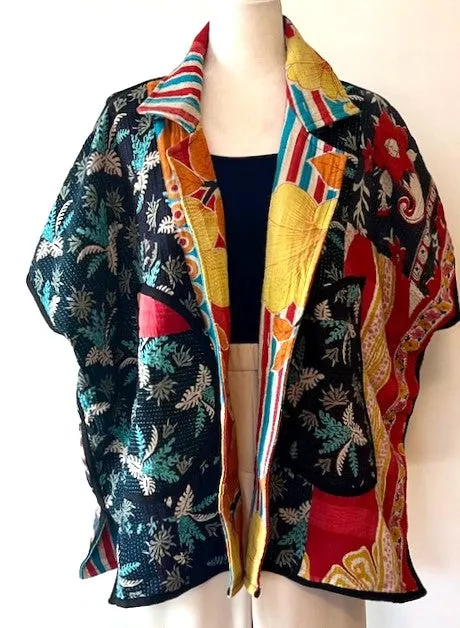 Specialty Collection: Hand Embroidered Short Jacket Fully Reversible. A Stand-out.