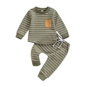 Striped Sweatshirt Baby Set