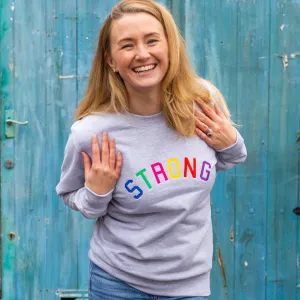 Strong Embroidered Grey sweatshirt