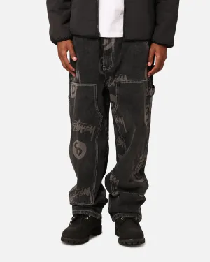 Stüssy Stock 8 Ball Carpenter Jeans Black Denim