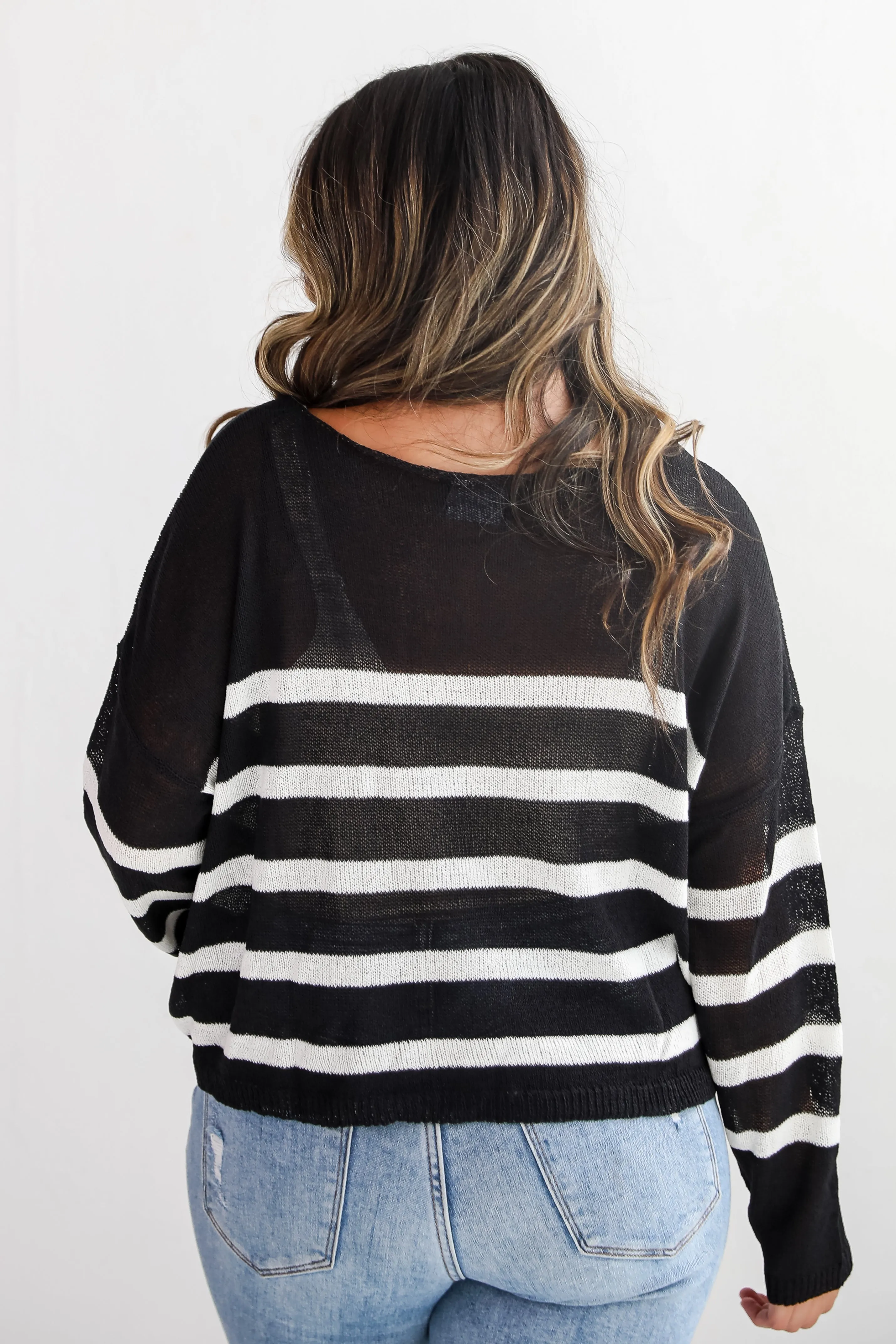 Stylish Promise Striped Lightweight Knit Sweater