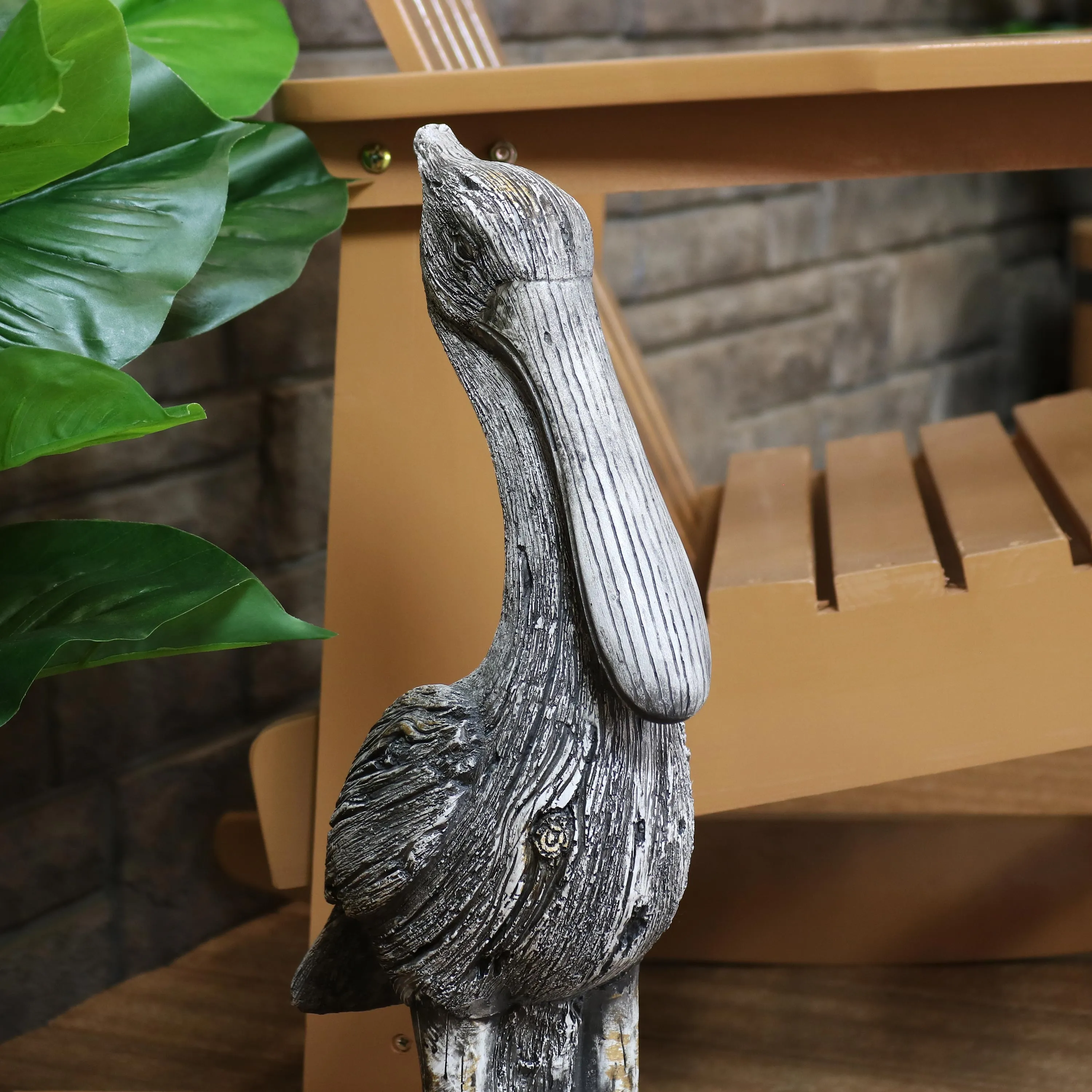 Sunnydaze Pelican's Perch Outdoor Garden Statue - 22"