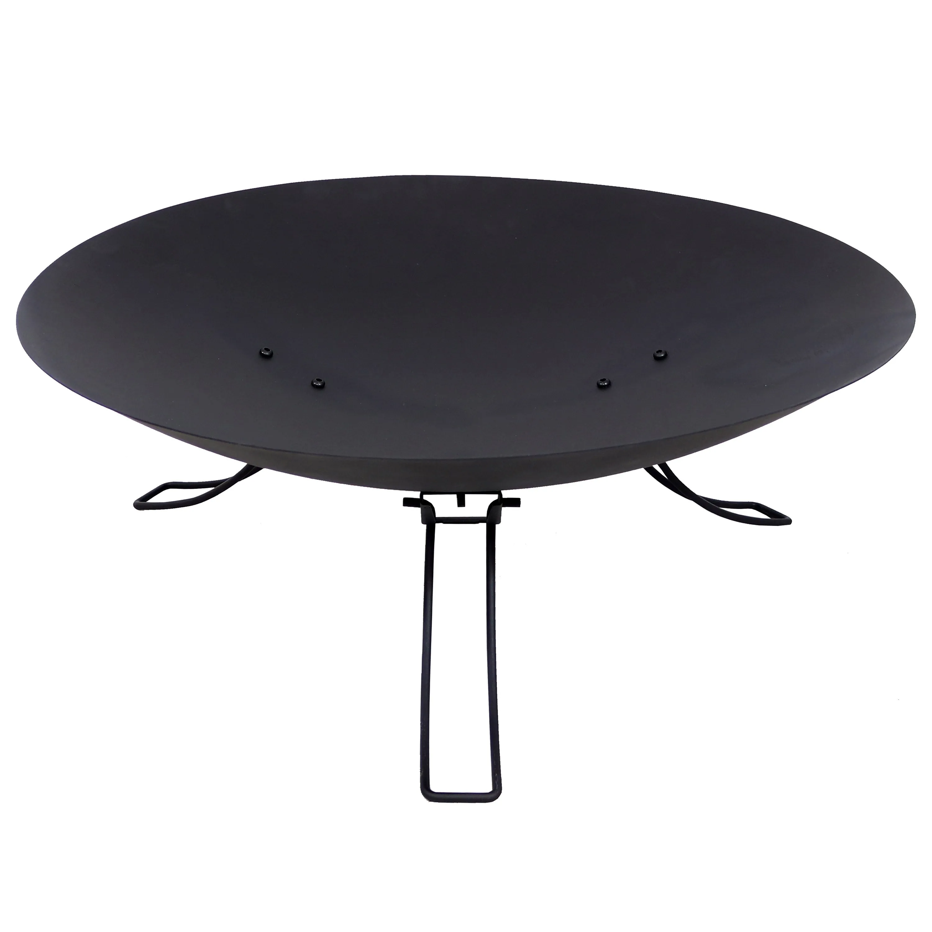 Sunnydaze Portable Folding Fire Pit - Classic Ebony 3-Legged Fire Bowl - 24"