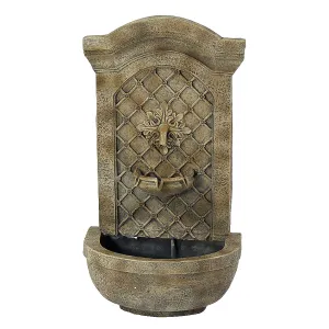 Sunnydaze Rosette Leaf Outdoor Wall Fountain