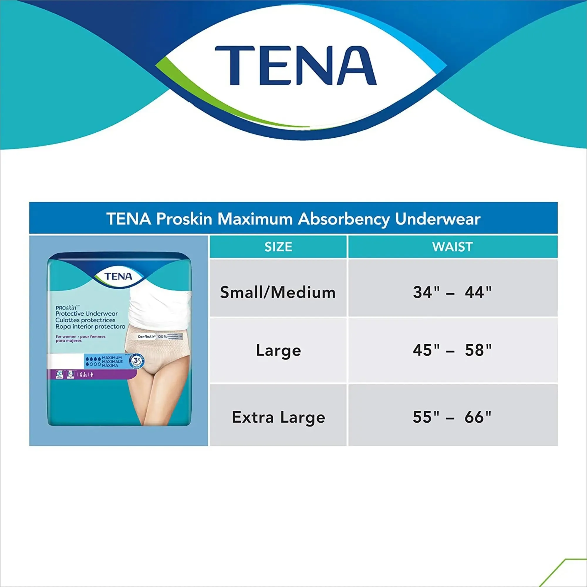 Tena® ProSkin™ Maximum Absorbent Underwear, Small / Medium