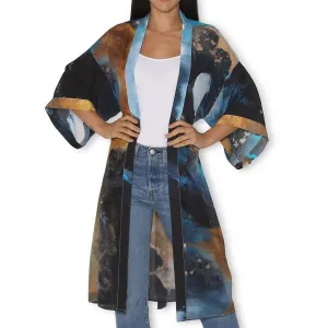 The Artists Label 'Transcend' Silk Kimono Robe