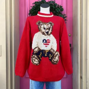 The Eagles Eye vintage bear sweater size L