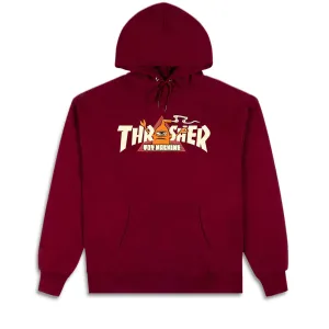 Thrasher x Toy Machine Vortex Hoodie - Maroon