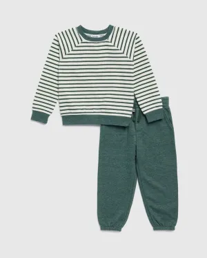 Toddler Boy Forest Stripe Long Sleeve Set