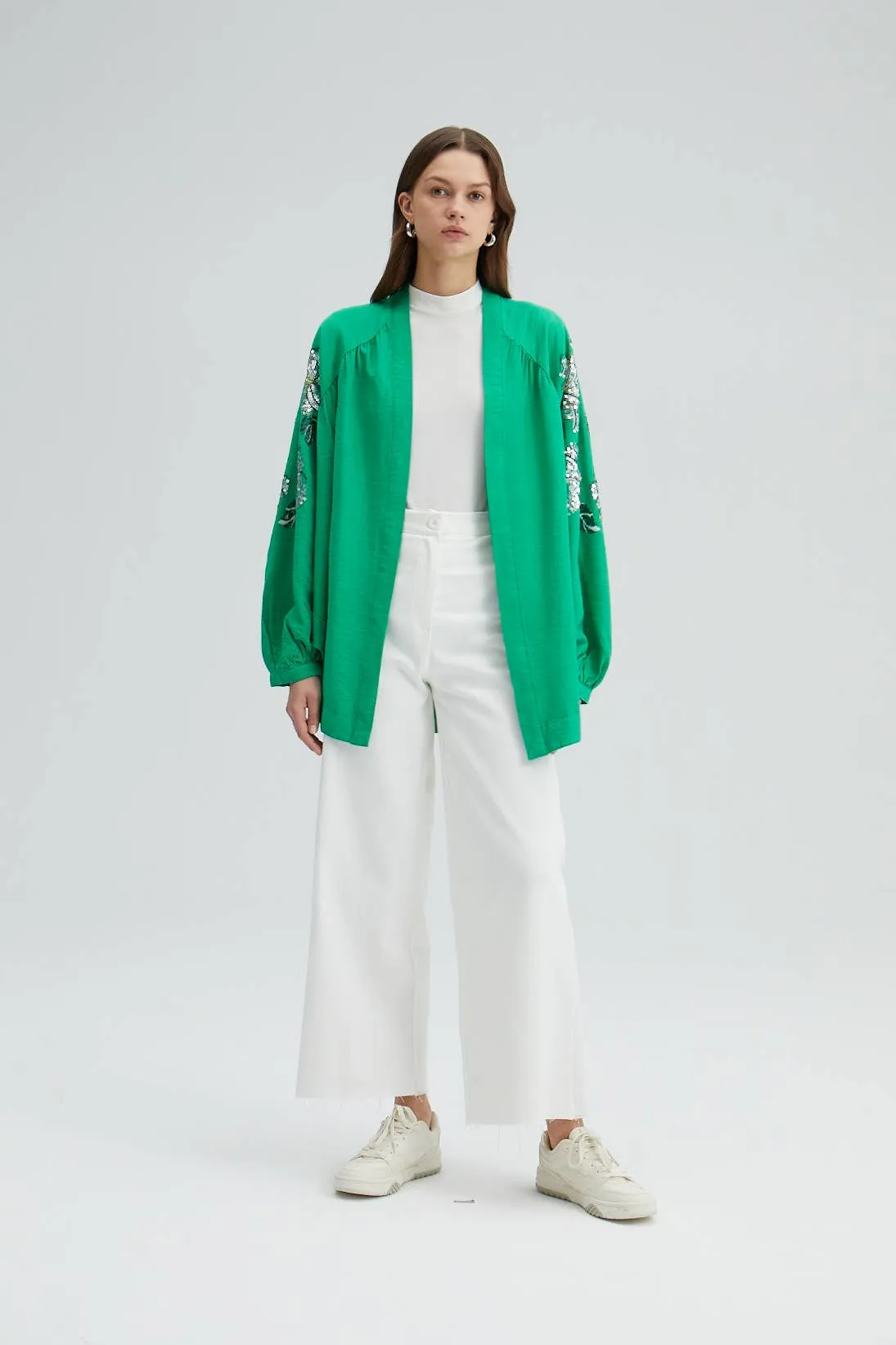 Touche Prive: Embroidered Kimono Jacket