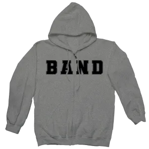 Two Minutes To Late Night "Band" Heather Grey Zip-Up Sweatshirt