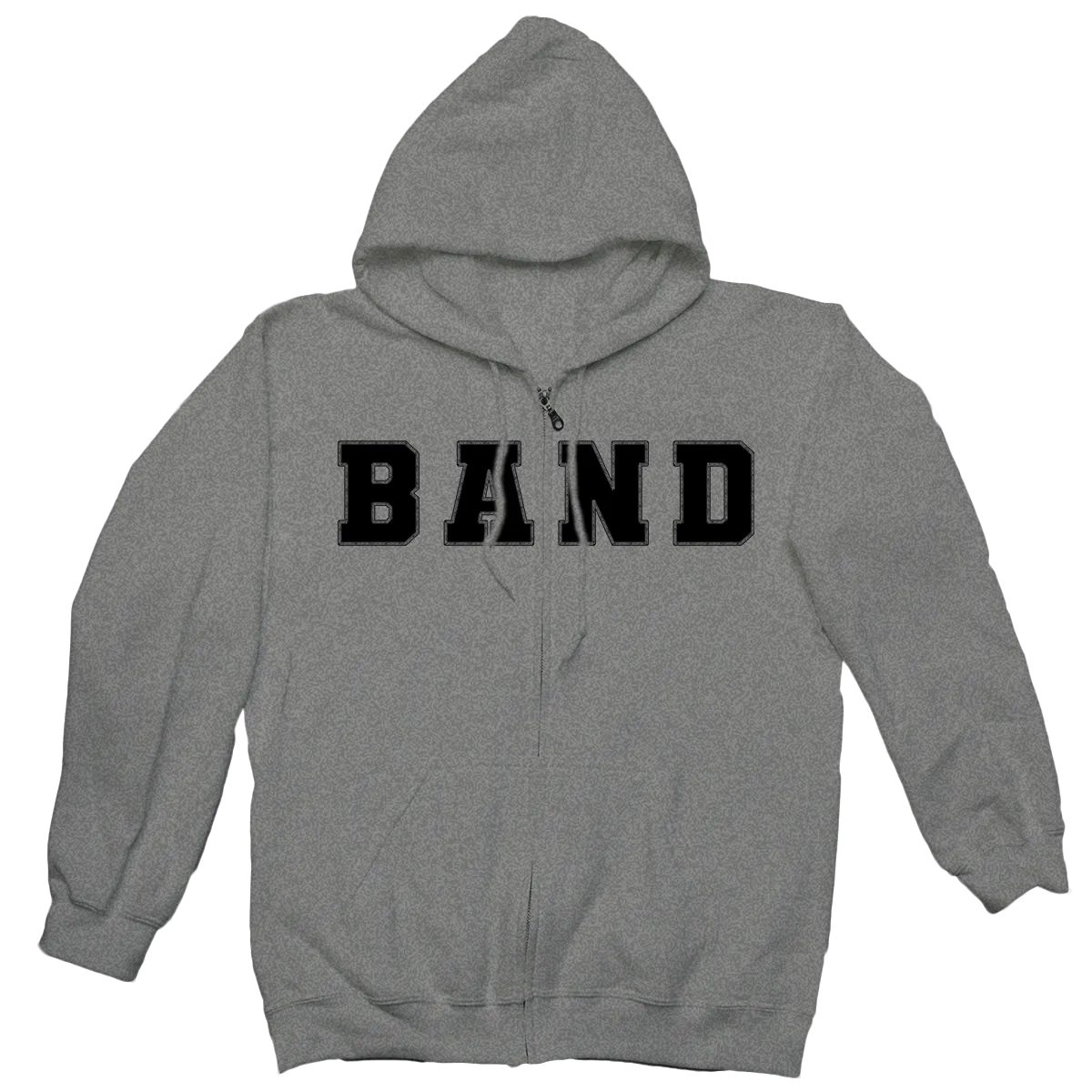 Two Minutes To Late Night "Band" Heather Grey Zip-Up Sweatshirt