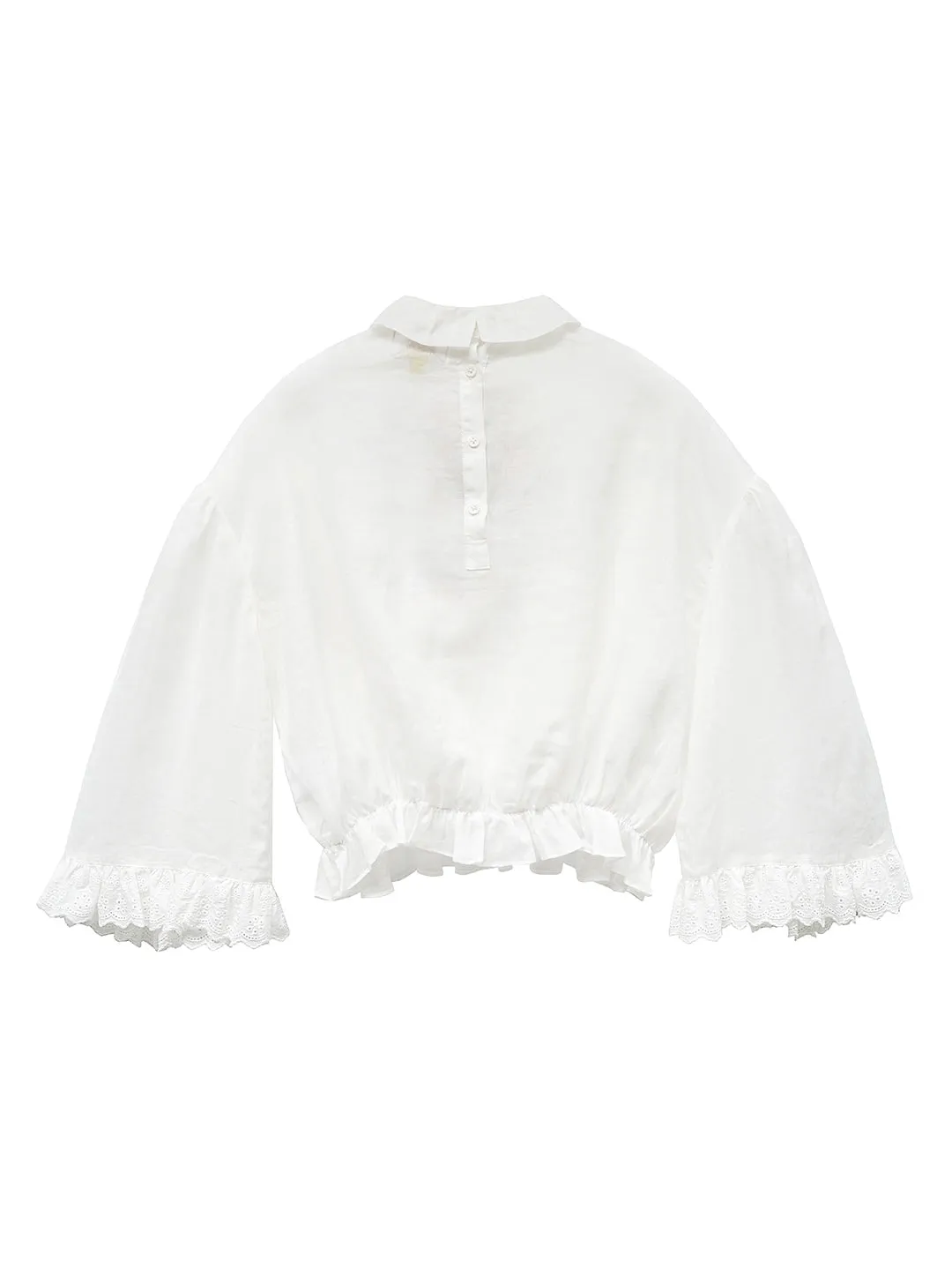 Unlogical Poem Victorian Style Embroidered Ramie Top