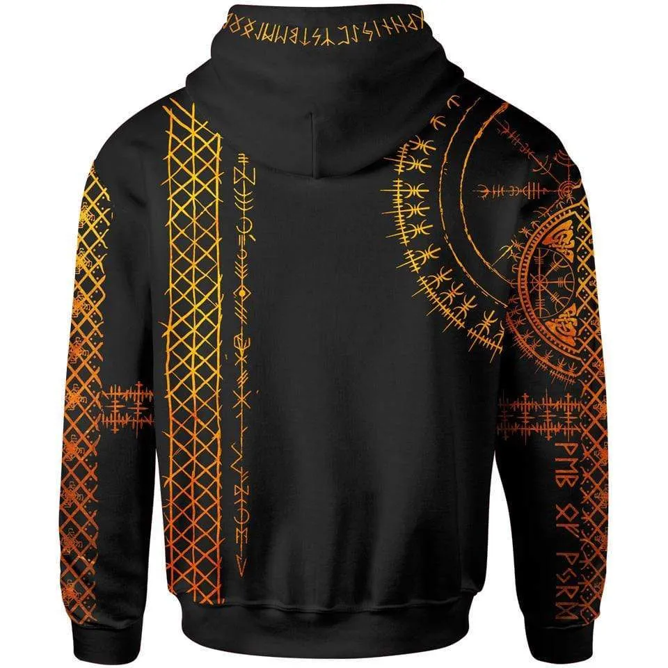 Viking Runes Pullover Hoodie