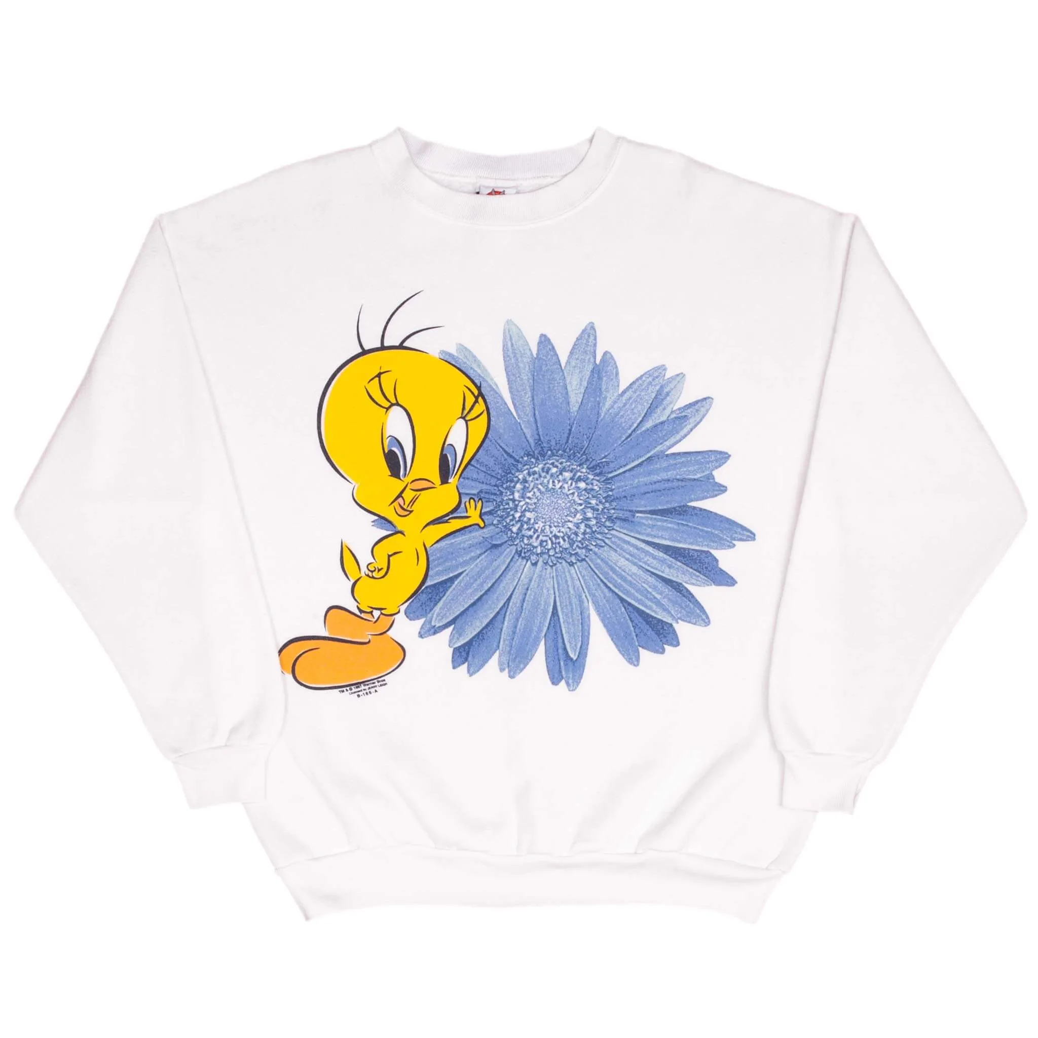 VINTAGE LOONEY TUNES TWEETY FLOWER 1997 SWEATSHIRT SIZE XL