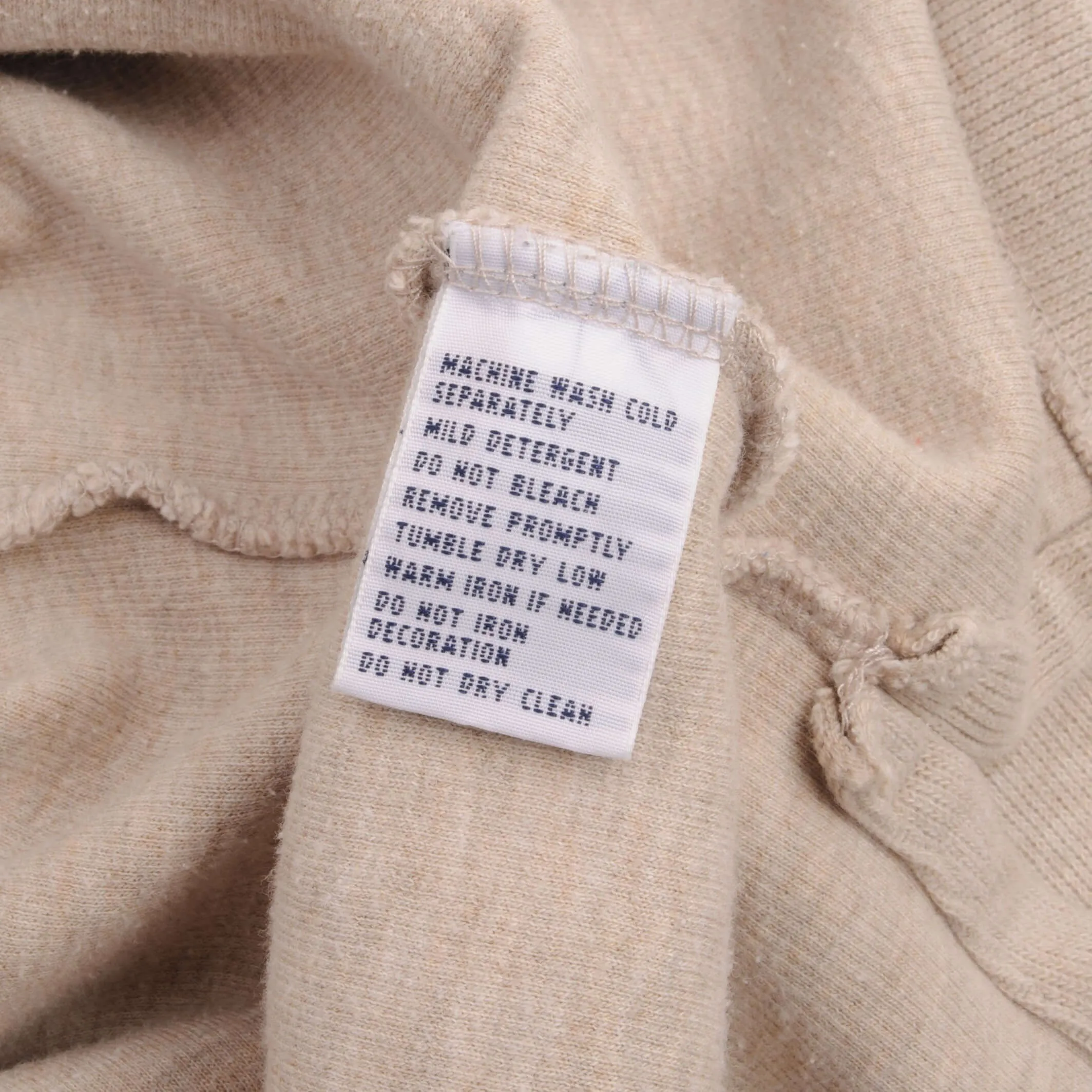 VINTAGE POLO RALPH LAUREN BEIGE QUARTER 1/4 ZIP SWEATER 1990S SIZE LARGE