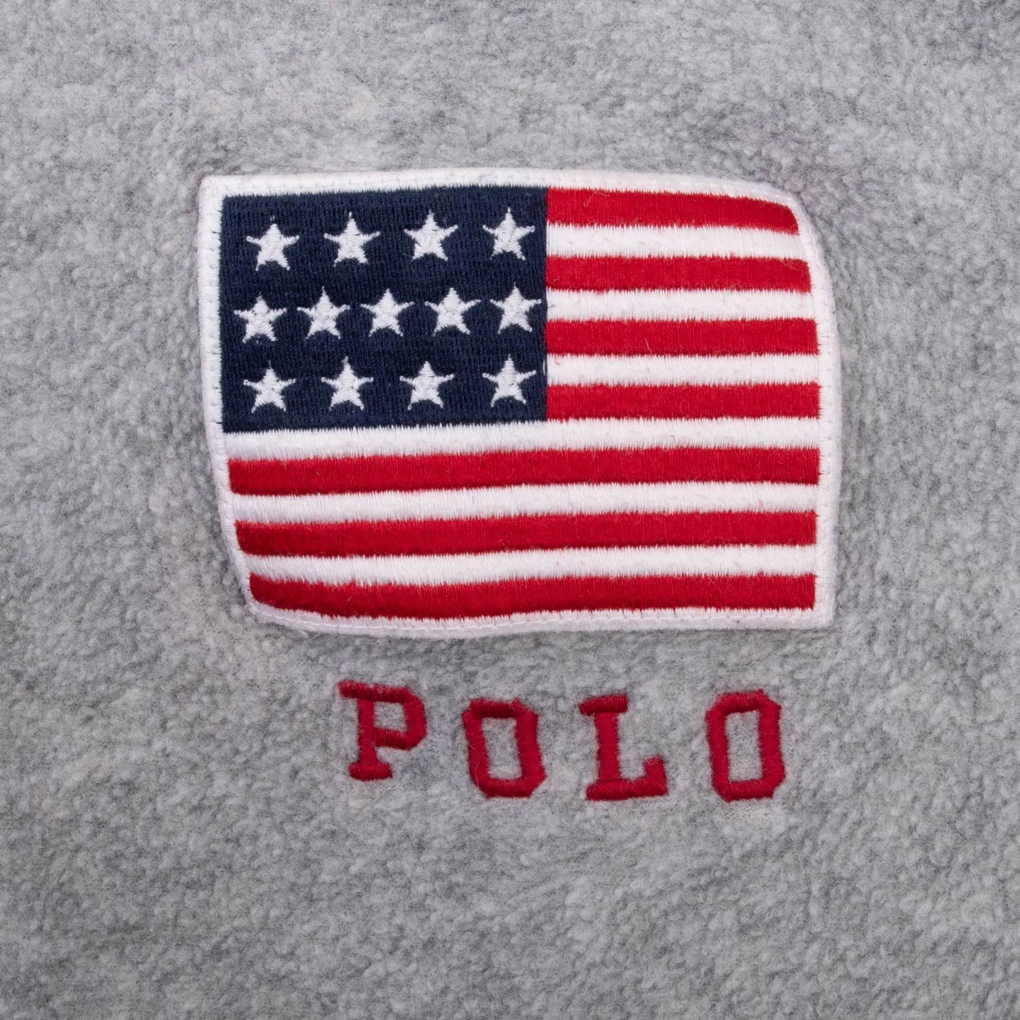 VINTAGE POLO SPORT RALPH LAUREN USA FLEECE HOODIE SWEATSHIRT 1990S LARGE